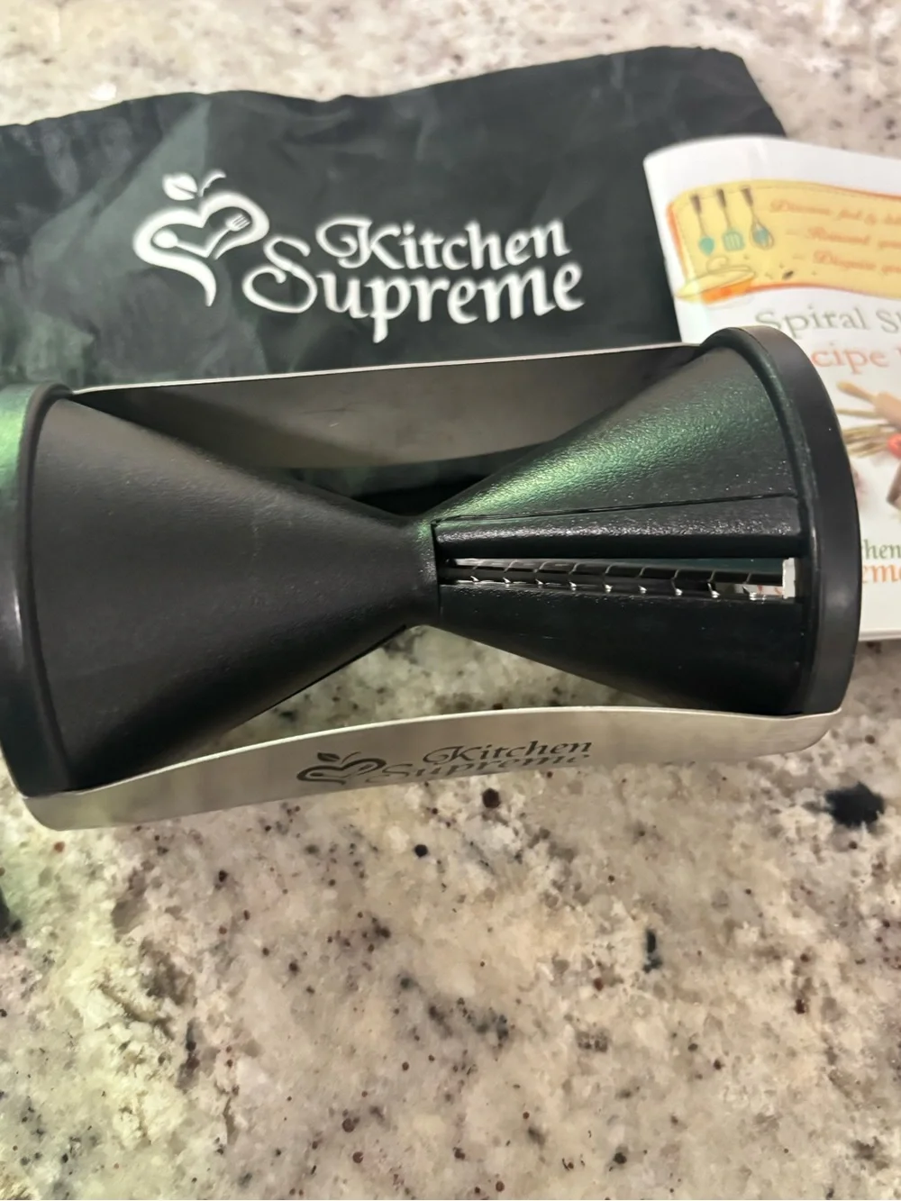 Kitchen Supreme Stainless Dual Blade Spiralizer Vegetable Slicer Zoodle Maker